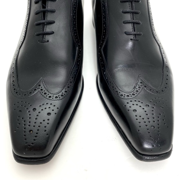 PAUL Stuart Wingtip Oxford leather Dress Shoes Black main image 7